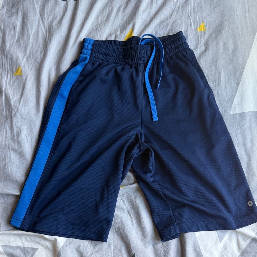Men's Athletic Shorts with Blue Stripe